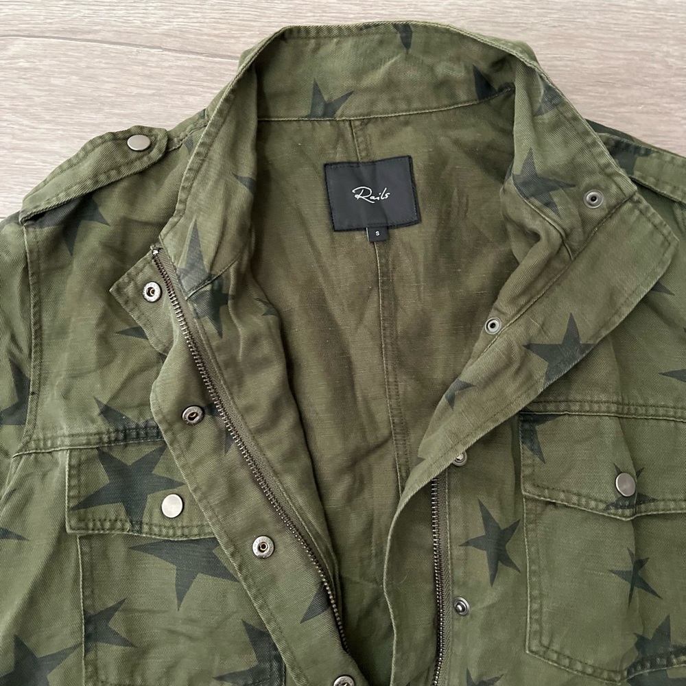 Rails | Collins Jacket | Sage With Black Star | S… - image 3